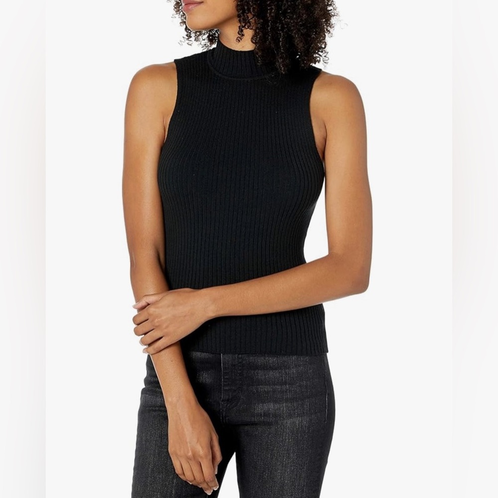 Amazon The Drop Black Sleeveless Ribbed Top